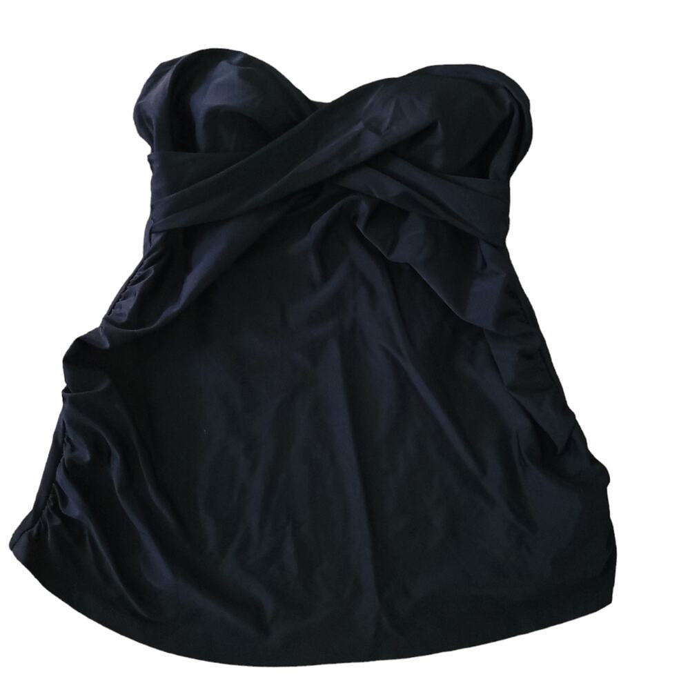 New Liz Lange Maternity Tankini Top Small Black Strapless Swimsuit Bathing Suit